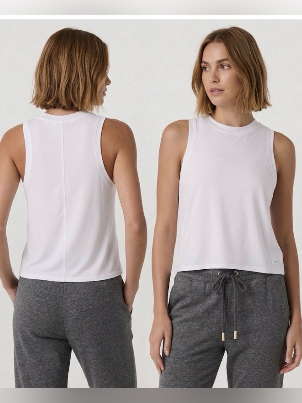Vuori - women’s white Energy tank top performance UPF 30+ Relaxed fit size XL